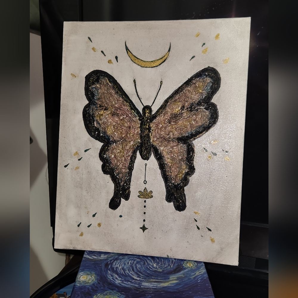 butterfly relief painting
